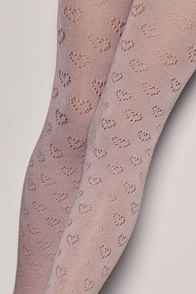 Conte Elegant Șosete subțiri din bumbac cu model ajurat în formă de inimă, Co...