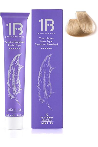 1B كريم صبغة الشعر رقم 10 أشقر بلاتيني - صبغة شعر دائمة فائقة الخفة مع درجات لون الشعر تيروسين