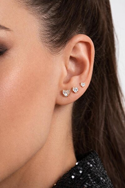 Katia&Bony Women's 3-Piece Stone Earring Set