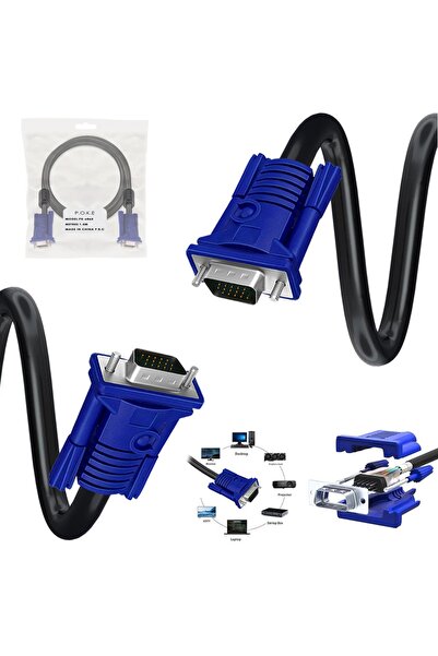 Poke Vga Cable 3+6 15Pin E/E Filtered 1.5Mt Pk-6865