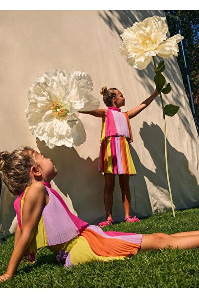 Abel & Lula Mayoral Abel Lula Girl's Parma Skirt Set Pink