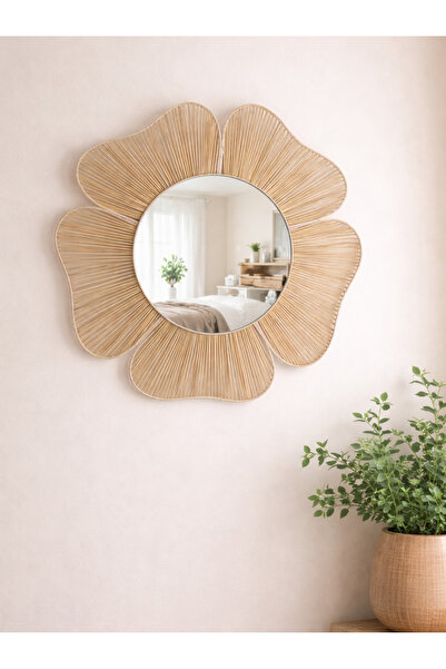 ebrulihome Rattan Çiçek Ayna 30 cm Ayna Toplam çap 65 cmdir. Ölçülere dikkat ...