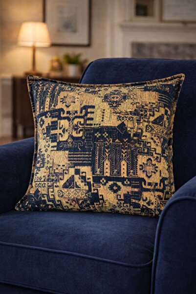 Diva Home غطاء وسادة منسوج بنمط كليم مقاس 43×43