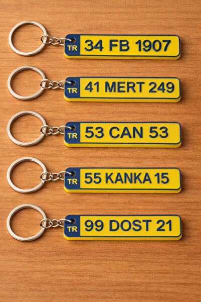 Eyiser Store Toplu Hediye Fikri – Kişiye Özel 5’li Taraftar Plaka Anahtarlık ...