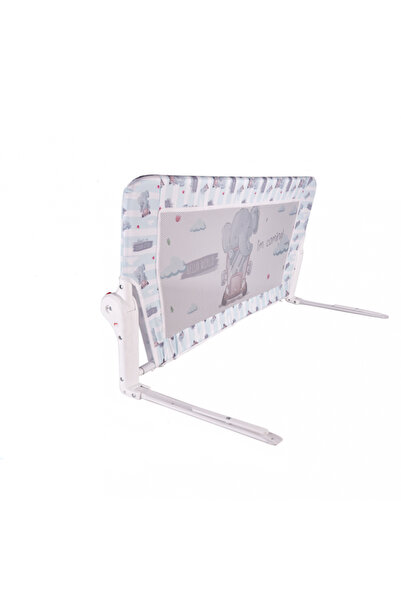 Ikonka Bariera de protectie pentru pat copii, Ikonka, pliabila, cadrul metalic, dimensiune 90 x 48.5 cm, El