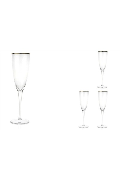 Onedekor 4 قطع من كؤوس شامبانيا ميكاسا مور إليسيا 235 مل