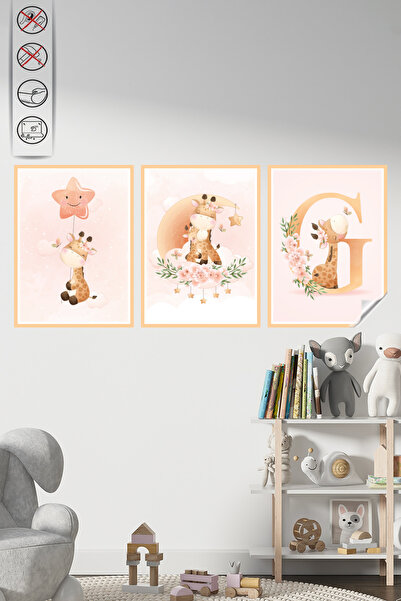 Akıllı Kağıt Statik Tutunma Özellikli Tablo - Poster Çocuk Odası (Model- 5)