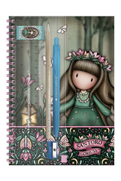 Santoro Gorjuss School Supplies Set In The Forest - Woodland Wildflower