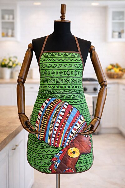 Limon Soft Kapitoneli Sıvı Geçirmez Leke Tutmaz Mutfak Önlüğü Dijital Baskılı...