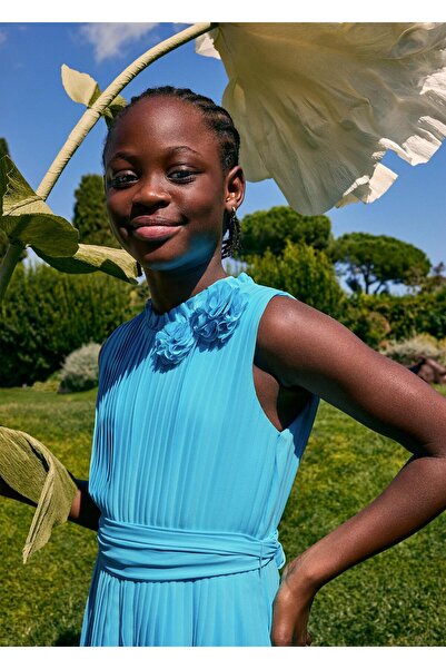 Abel & Lula Mayoral Abel Lula Girls' Munich Evening Dress Jumpsuit Blue