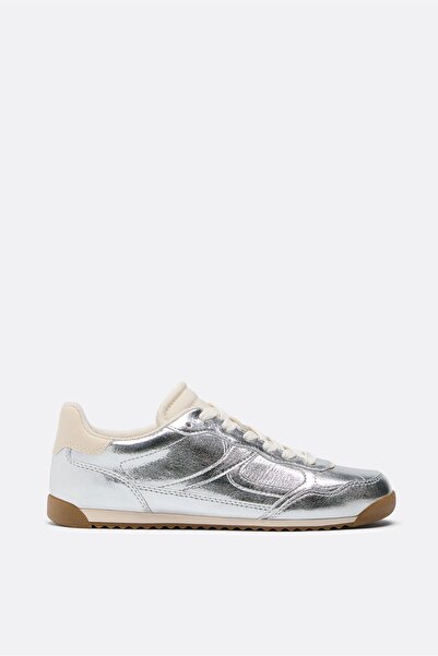 Stradivarius Metallic-effect trainers
