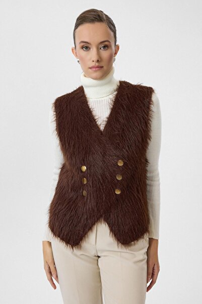 TIFFANY&TOMATO Uzun Tüylü Yelek