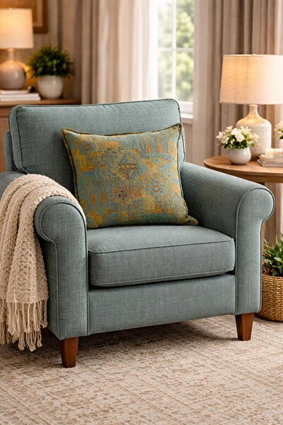 Diva Home غطاء وسادة منسوج بنمط كليم مقاس 43×43