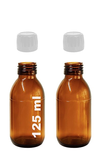 Afracam 125 ml Round Medicine Syrup Bottle 125 Cc Amber Brown Glass Bottle wi...