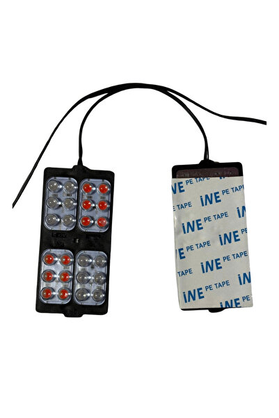 POWERR LED AYDINLATMA 24 Volt 24 Watt 24 Ledli 150x49 mm Animasyonlu Kırmızı ...
