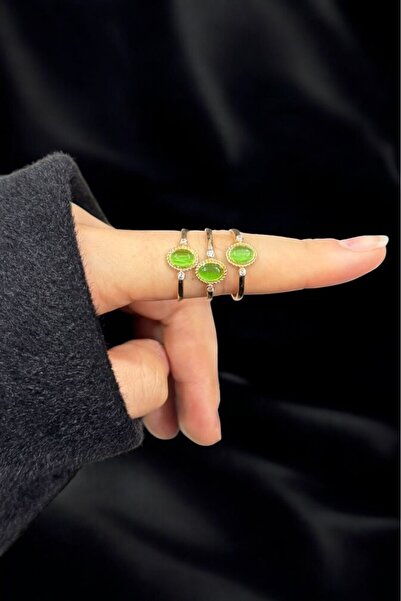 Altınaşkı Renkli Taşlı Altın Yüzük