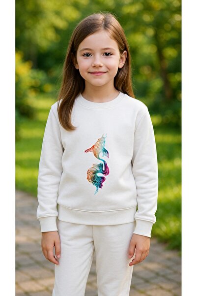 playwear Φούτερ ομάδας με στάμπα FISH για κορίτσια και αγόρια, με λαιμόκοψη 3...