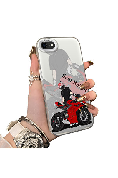 ucuc iPhone 7/8/Se 2020 2022 Compatible Silicone Edge Hard Back Anti Fall Cas...