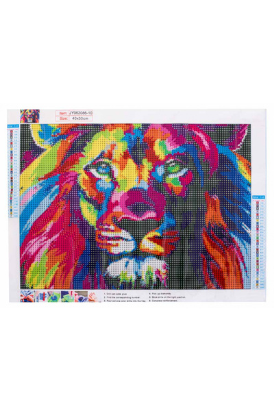 Ikonka 5D Diamond Mosaic Painting 40x30cm Lion
