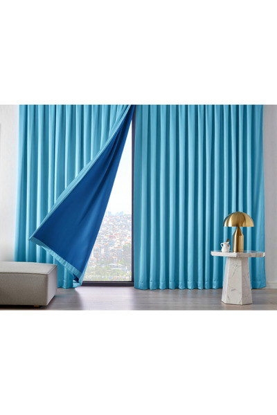 MebelPort Curtain Blackout Background Curtain 100% Luxury Double Blackout (Double-Sided)