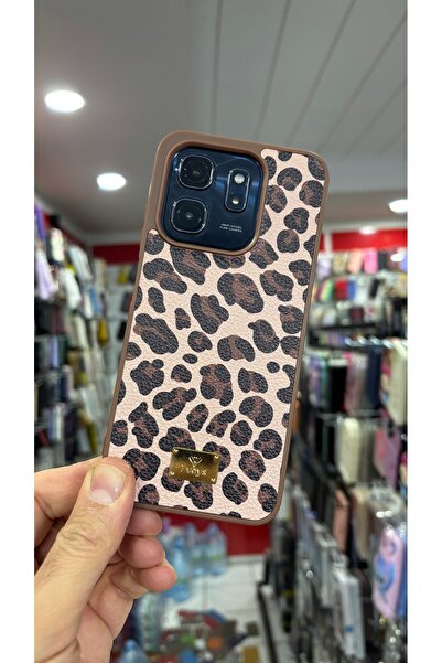 darkpower حافظة سيليكون بنمط الفهد لهاتف Infinix Hot 50I باللون البني