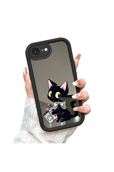 Hontinga حافظة هاتف متوافقة مع آيفون 16e، غطاء سيليكون مضاد للانعكاس بتصميم مرآة