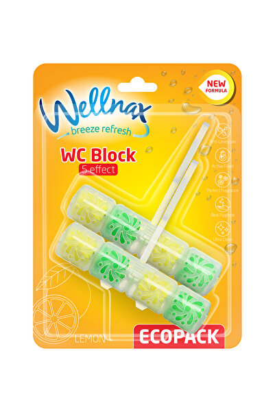 Wellnax breeze refresh ( 2 ADET ) WC Blok Limon – Yoğun Köpük Etkisi, Hijyenik Temizlik, Klozet Blok