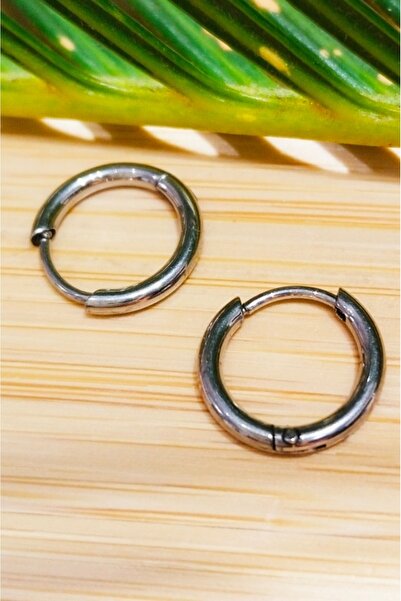 Monalisa Home 10mm Silver Color Hoop Unisex Steel Earrings