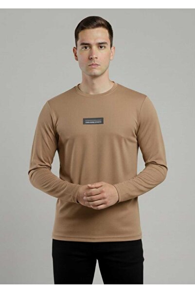 venüsdijital بلوزة جاكارلي طويلة الأكمام أنيقة ورياضية