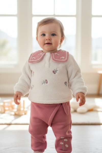 Necix's Flower 2 Lli Winter Set 6-24 Months Plum