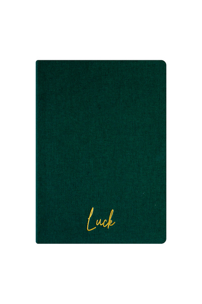 Kum Yayınevi Luck Notebook - Linen Hard Cover - Checkered 192 Pages – 15X21.3...