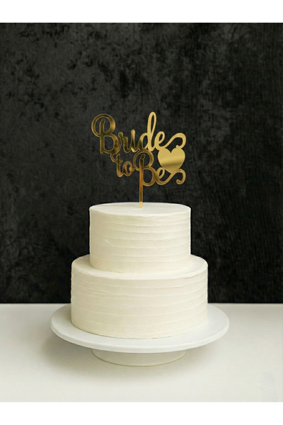 SırmalıHome Bekarlığa Veda Partisi İçin 'Bride To Be' Yazılı Gold Pasta Üzeri...