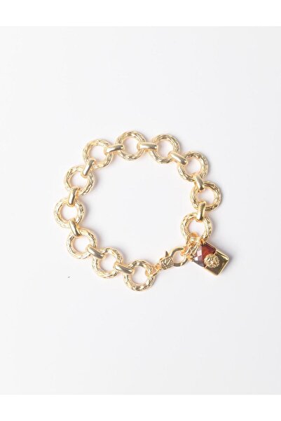 Jimmy Key سوار سلسلة سميكة مع تمثال أسد ذهبي اللون