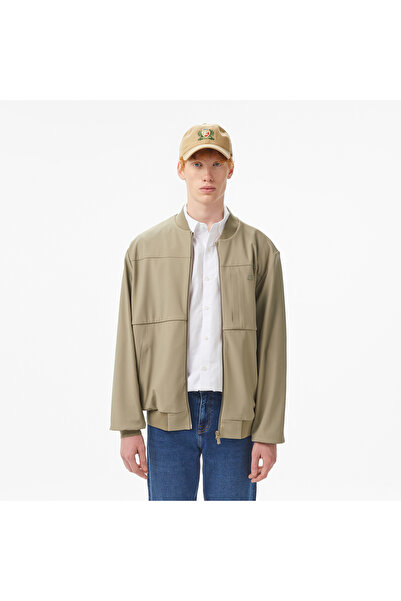 Lacoste Erkek Hakim Yaka Açık Kahverengi Bomber Ceket