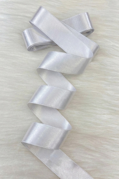 ZEYMERADE Panglică din satin albă cu două fețe de 4 cm, 10 metri, panglică pe...