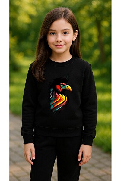 playwear Φούτερ ομάδας HOROZ V1 με στάμπα για κορίτσια και αγόρια, με λαιμόκο...