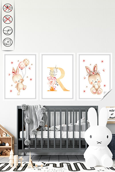 Akıllı Kağıt Statik Tutunma Özellikli Tablo - Poster Çocuk Odası (Model- 10)