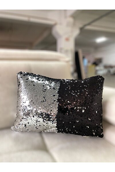 Evondi 50*30 Sequin Belly Dance Pad Cover Double Sided View - Silver*Black - ...