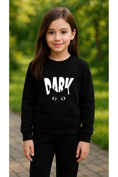 playwear Φούτερ ομάδας DARKK με στάμπα για κορίτσια και αγόρια, με λαιμόκοψη ...