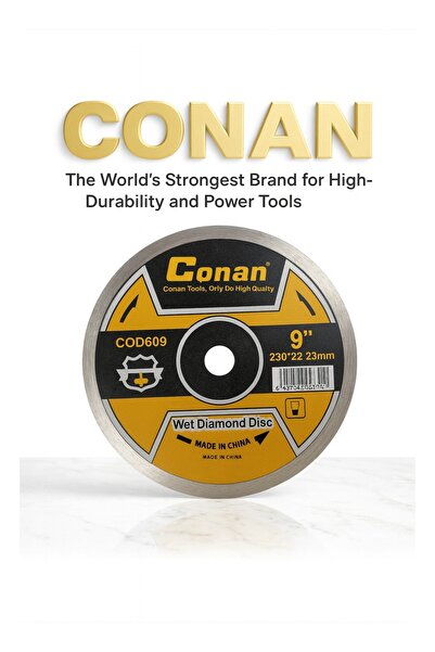 CONAN COD609 – 9 Inch (230mm) Wet Diamond Cutting Disc | Industrial Wet-Cut B...