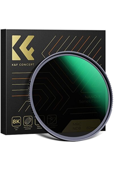K&F CONCEPT Filtru de obiectiv ND8 cu ramă ultra subțire, seria Nano-X, 82 mm