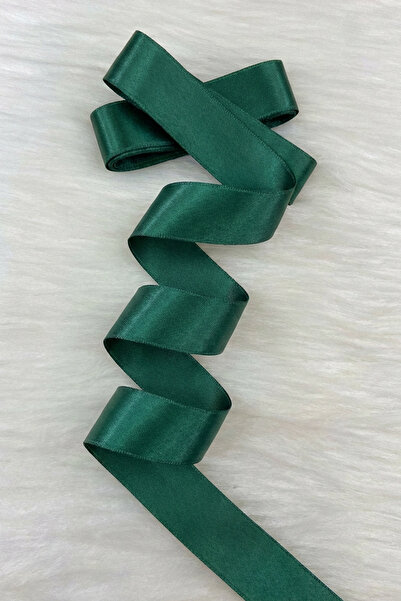 ZEYMERADE 4 Cm Zümrüt Yeşili Çift Taraflı Saten Kurdele 10 Metre, Bohça Çeyiz Özel Gün Hediye Süsleme