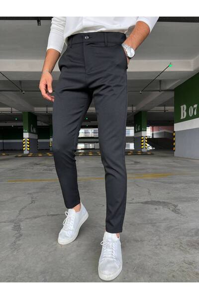 modabm Pantaloni pentru bărbați, noi, cu croială slimfit, din lycra, din țesă...