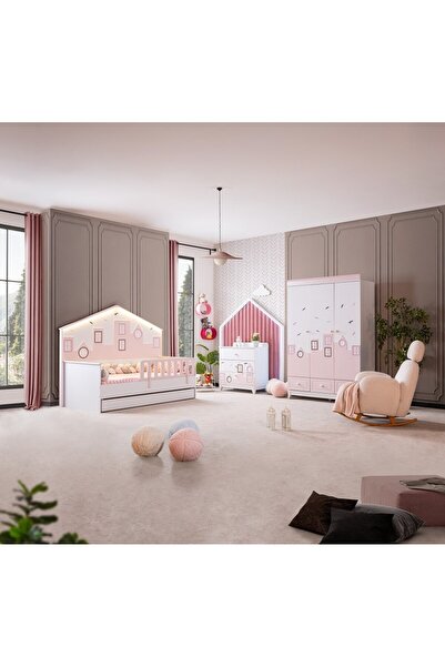 AYDINEV CITY BEBEK ODASI TAKIMI - BEYAZ PEMBE