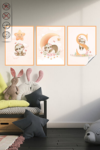 Akıllı Kağıt Statik Tutunma Özellikli Tablo - Poster Çocuk Odası (Model- 12)