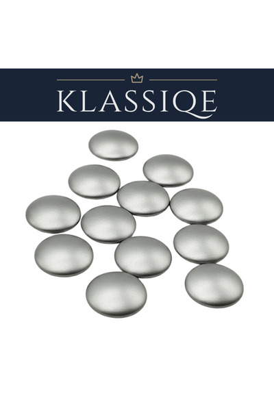 Klassiqe 10 mm Matt Silver Metalik Hotfix Stone - 144 Adet - Isıyla Yapışan S...