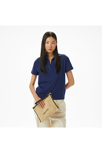 Nautica Kadın Lacivert Regular Fit Polo Yaka T-Shirt