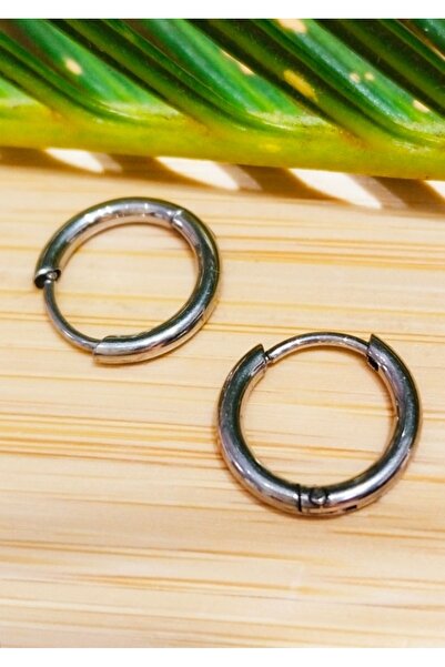 Monalisa Home 10mm Silver Color Hoop Unisex Steel Earrings