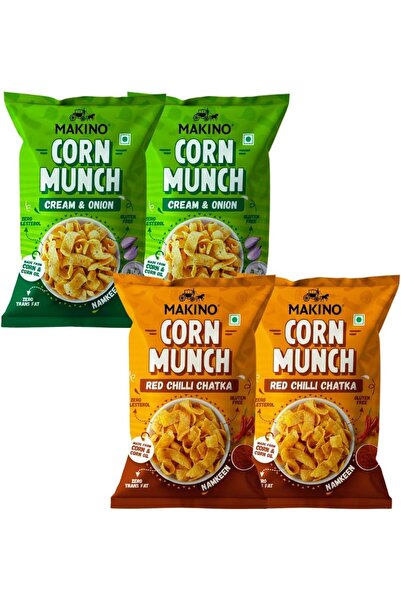 MAKINO Corn Munch Namkeen Each 150g | Gluten-Free | Cholesterol & Trans Fat Free