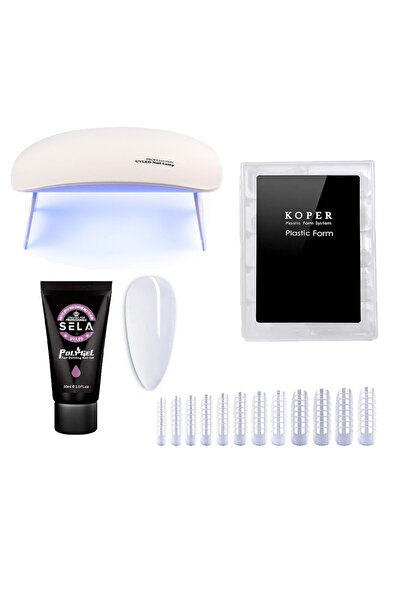 SELA Kit Polygel Gel UV 30 g, 10 bucăți